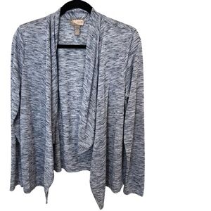 Forever 21 Blue Open Front Cascade Long Sleeve Sweater Size Large